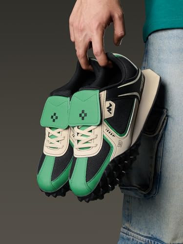 Image of The Souled Store Velocity: Men and Boys Low Top Sneakers | Racing-Inspired Trainer with Breathable Mesh, Cushioned EVA Midsole & Durable Outsole