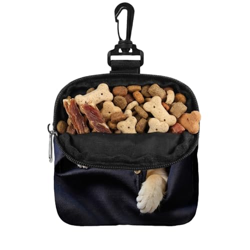 Pet Training Treat Pouch, Oxford Fabric Treat Bag, Dog Food Holder, Puppy Food Carrier with Quick Open Closure, Lightweight Wear