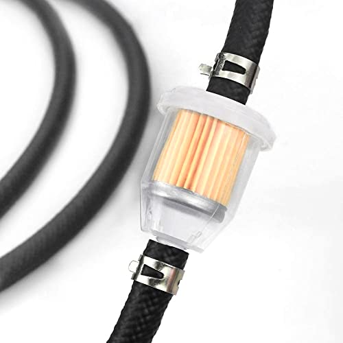 Gas Inline Fuel Filters, 10Pcs 1/4"And 5/16Inch Engine Filter For Kawasaki Kohler Briggs & Stratton John Deere Fuel Line, Replacement For Lawnmowers Riding Mower Garden Lawn Tractor Atv Motorcycle #TOP5