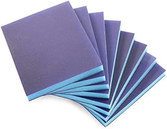 8Pcs 280 Grit Sanding Sponge, Jamiikury Sanding Blocks Washable and Reusable, Wet Dry Sandpaper Sponge for Wood Metal Furniture Paint and Drywall