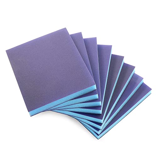 8Pcs 280 Grit Sanding Sponge, Jamiikury Sanding Blocks Washable and Reusable, Wet Dry Sandpaper Sponge for Wood Metal Furniture Paint and Drywall