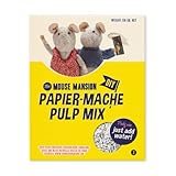 Das Mäusehaus – Bastelmaterial für ein eigenes Mäusehaus wie das von Sam und Julia – Kinder-Bastelset enthält: Airdry Pappmaschee-Mix, Holz-Stäbchen und Bastelkleber für Pappe/Holz/Papier