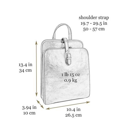 Sac à dos en cuir véritable résistant contre le mal de dos urbain - 7