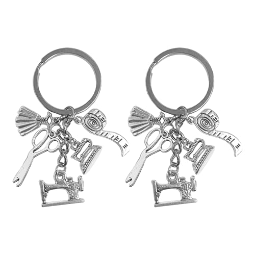 Llaveros con Tema De Costura De 2 Piezas, Llaveros De Regalo, Llaveros Coles Creativos, Lindos Llaveros Personalizados