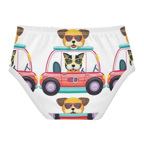 Cheerful Dogs Cars Funny Toddler Girls Underwear 2t Cotton Panties Little Girl Personalized Briefs Girls Undies2