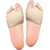 SATINIOR Fußballenpolster mit Sohlenpolster-Gelpolster, Halbsocke zur Linderung von Metatarsalgie, Hornhaut und Anderen Fußballenschmerzen (2 Stücke, Beige)