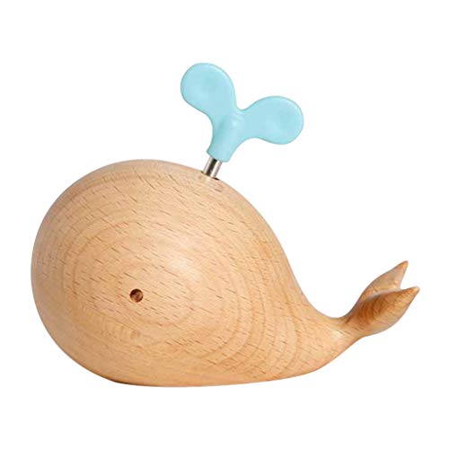 オルゴール クリスマス/誕生日/バレンタインデー、小さな木製クジラの形のオルゴール、ペンのためのクリエイティブ棚、オルゴール風アップ、ギフト オルゴールと置物 (Color :"Castle in the Sky")