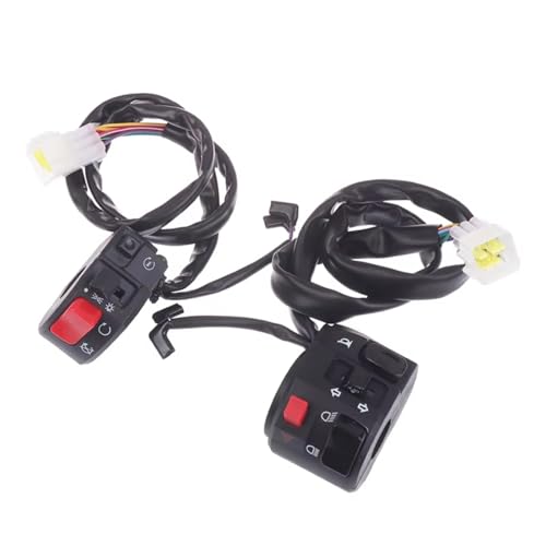 Interrupteur de Guidon Moto 22mm Commutateur Universel Clignotant et Bouton Klaxon