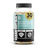 Gains in Bulk Clear Cut CLA, Pure Conjugated Linoleic Acid Supplements for Men & Women to Support Body Composition & Fitness Goals, Gluten Free, Vegan, Non GMO, 1000 MG per Capsule, 30 Servings