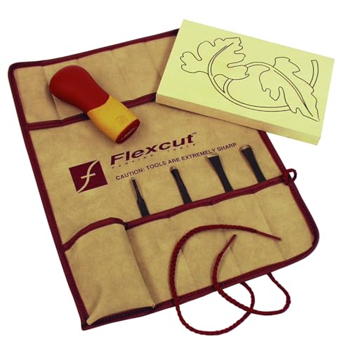 Flexcut Carving Tools, 5 Piece Craft Carver Set