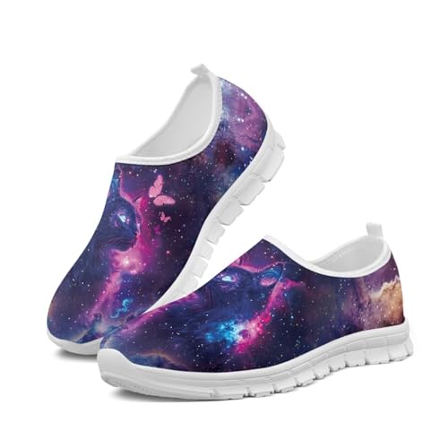 JoyLamoria Cow Platform Sneakers Causal Slip on Shoes Causal Boat Loafers for Women with Arch Support Art Travel Shoes2