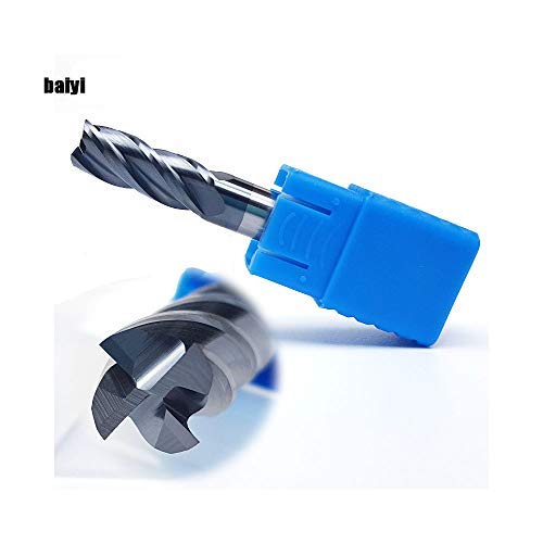 Home Of Quality Tools 5Pcs 1/2'' Carbide Square End Mill Bits Set, Milling Bits Cutter 1/2 Carbide End Mills For Alloy Steels/Hardened Steels, Hrc 45 Deg Single End 4 Flute Altin Coating #TOP4