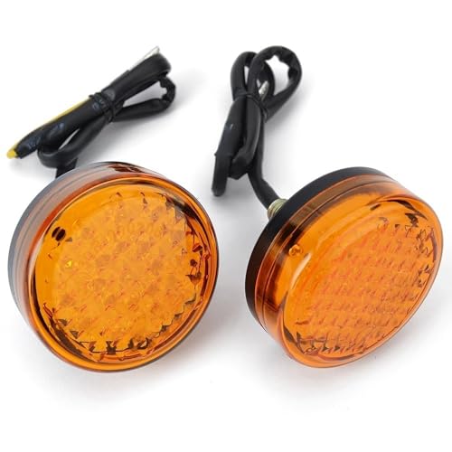 Lámpara delantera y trasera redonda para rutas nocturnas en moto bobber