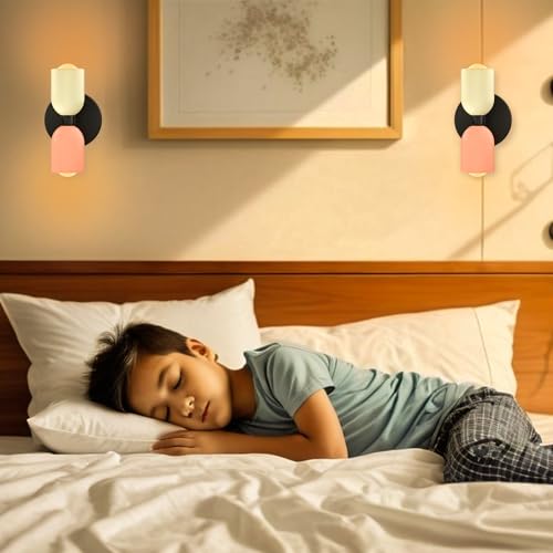 Image of CREATESTAR Indoor Warm Wall Sconces Sets of 2, Vanity Mirror Light Fixtures with 3000K E26 Bulb for Hallway Porch Corridor Home Decor
