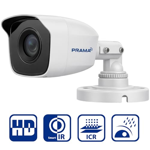Image of PRAMA PT-HTC110E-ITP 1MP Bullet Camera, 1MP CMOS Sensor, Outdoor EXIR Bullet, 20m IR, ICR, Smart IR, IP66 Weatherproof, 3.6mm Lens, Support TVI Video Signal Output