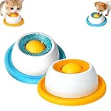 Lick Bowl für Hunde, 2 Stück Schleckball Hund, Hundelickspielzeug, Leckmatte Hund, Schleckball Leckball für Hunde, Leckt Futternapf mit Integrierter Drehkugel, für Hunde Katzen Welpen