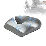 Nordic Comforts Sitz- und Lendenkissen, ergonomische Sitzpolster aus Memory-Schaum, lindert Steißbein und Schmerzen im unteren Rücken, für Büro, Reisen, Stuhl, Gaming, Auto, Rollstuhl, Bürostuhl