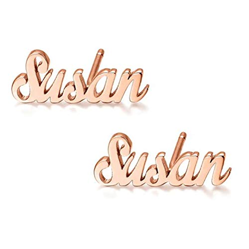 Sterling Silver Personalized Name Stud Earring Custom Name p