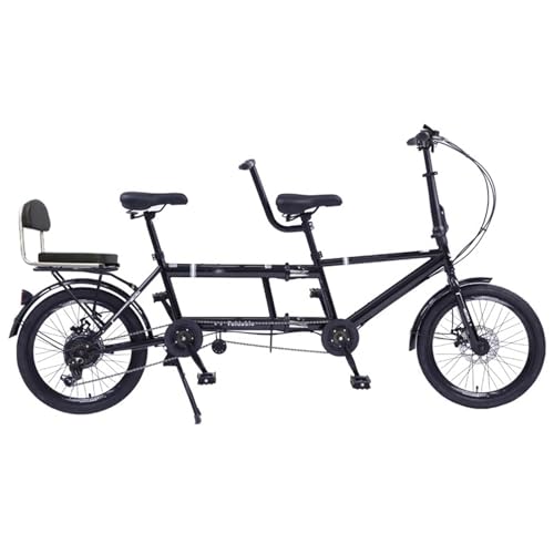 Bici Tandem Pieghevole 20 Pollici Per Adulti,bici Genitore-figlio Per 3