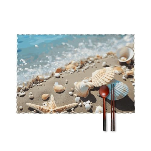 Sets de table de qualité supérieure motifs coquillages抗热 infroissable
