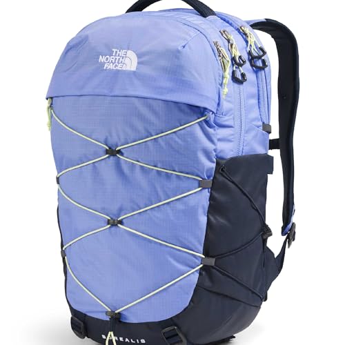 Image of The North Face Women's Borealis Commuter Laptop Backpack - Everyday Travel Bag, Laptop Sleeve, Reflective Details, Periwinkle Glow /Summit Navy /Lemon Mist, One Size