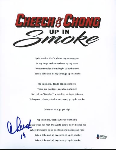 Cheech Marin Up in Smoke Authentic Signed 8.5x11 Music Sheet