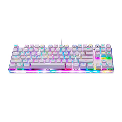 Preisvergleich Produktbild DingLong 87keys Gaming Tastatur, Importieren MotoSpeed K87s bunt beleuchtete Hintergrundbeleuchtung USB Wired Gaming hinterleuchtete Tastatur