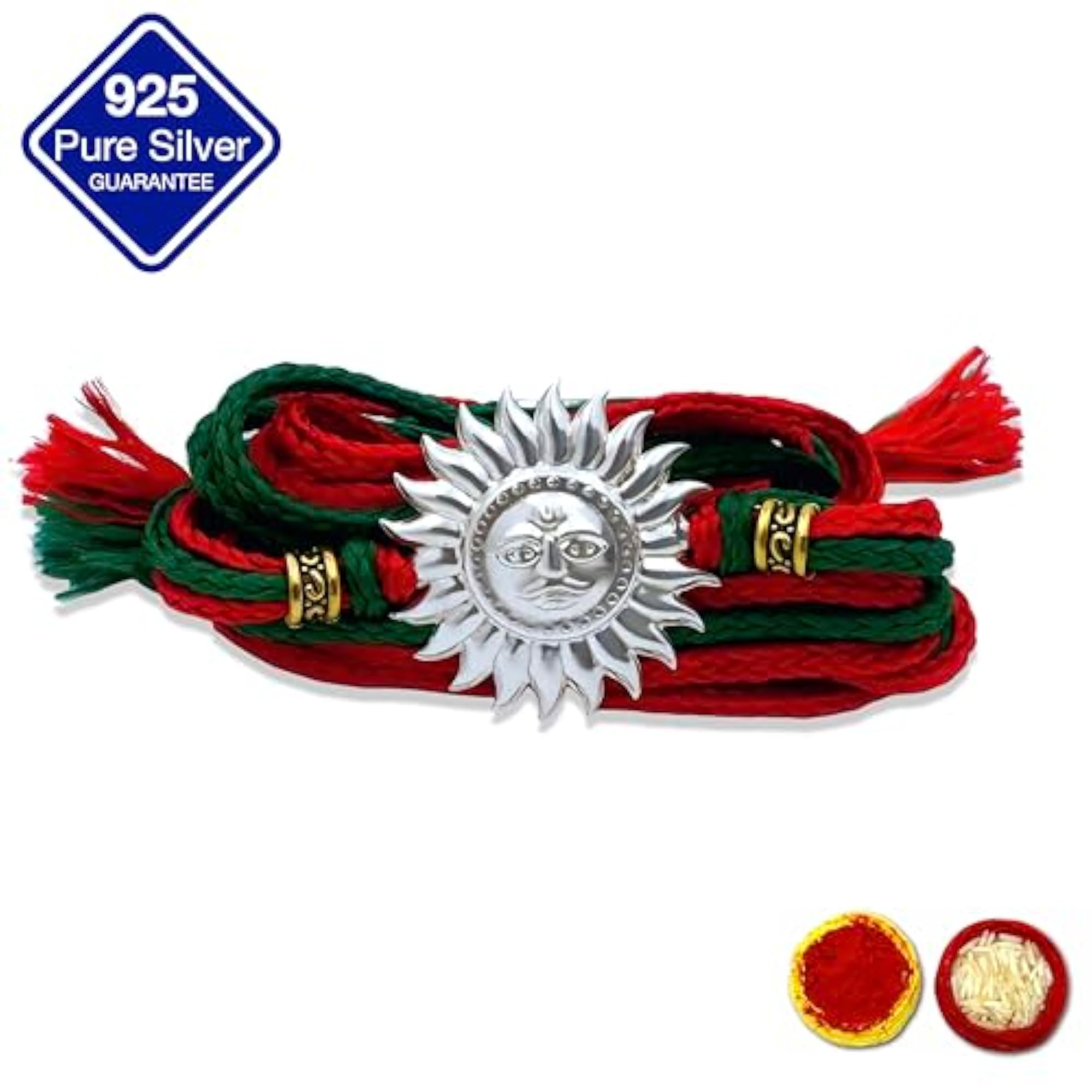 Real Silver Rakhi for Brother, Handmade with Certificate of Authenticity