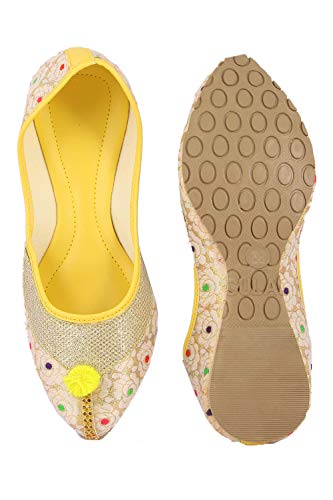 Image of Shree Rajasthani Jaipuri Ethnic Womens Girls Ladies Belly Yellow