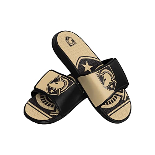 FOCO Army Black Knights NCAA Mens Colorblock Big Logo Gel Slides - M