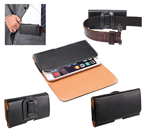 Housse horizontale Huawei Y6p 2020 en simili-cuir lisse noir haute résistance - 3