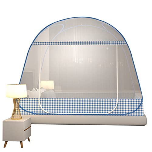 Cdybox Folding Mosquito Net Tent Canopy Curtains For Beds Home Bedroom Decor (Blue, 1.2X2.0M) #TOP4