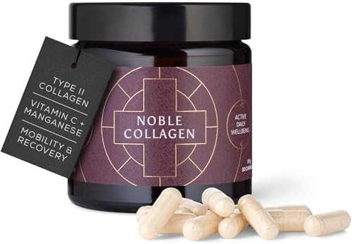 Ancient + Brave Noble Collagen - Type II Collagen Capsules for Joint Health Healthy Bones & Ligaments - Enhanced with Vitamin C Boswellia Serrata & Manganese -30 Capsules