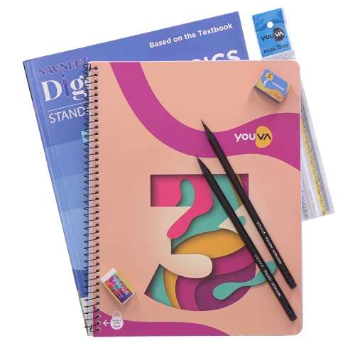 Navneet Physics Part 1 Study Kit 1 (1 Digest + 3 Subject Book + 2 Pencils + Pencil Sharpener + Eraser + Scale)