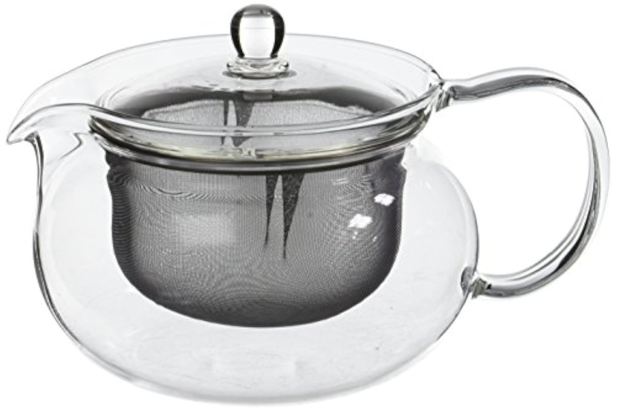 Cha Kyusu Maru Tea Pot, Elegant Glass Design