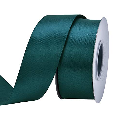 Ribest 1 1/2 Inch Teal Double Face Satin Ribbon 25 Yards Per Roll For Gift Wrapping Flower Bouquet Hair Accessories Wedding Birthday #TOP6
