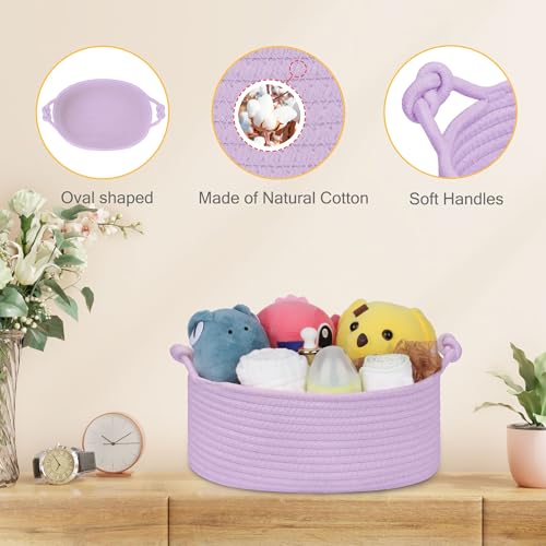 Image of Small Empty Gift Basket with Bag & Ribbons, Purple