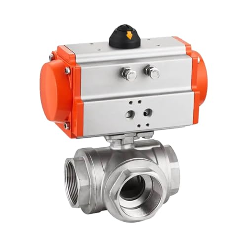 Válvula neumática tipo T de acero inoxidable 304 para control de fluidos industrial 2