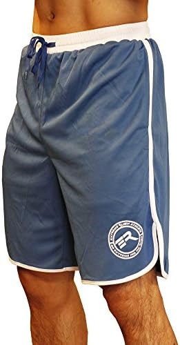 Men's Extreme Rush Gym Shorts (Large, Blue/White)