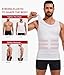 Nebility Compression Shirt Men Shapewear Tummy Control Slimming Tank Top Vest Body Shaper Sleeveless Undershirt Workout White