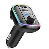【Cargador de coche USB dual】 Nuestro transmisor FM para automóvil tiene un puerto de carga tipo C, admite carga rápida PD 18W y la velocidad de carga es 70% más rápida de lo normal. El puerto de carga USB de 5V / 3.1A puede cargar eficientemente su dispositivo rápidamente, y puede leer un disco U de hasta 32GB, lo que le permite reproducir música. El chip inteligente incorporado en el transmisor FM (IC de carga) dividirá el voltaje en función de la necesidad del dispositivo automáticamente.