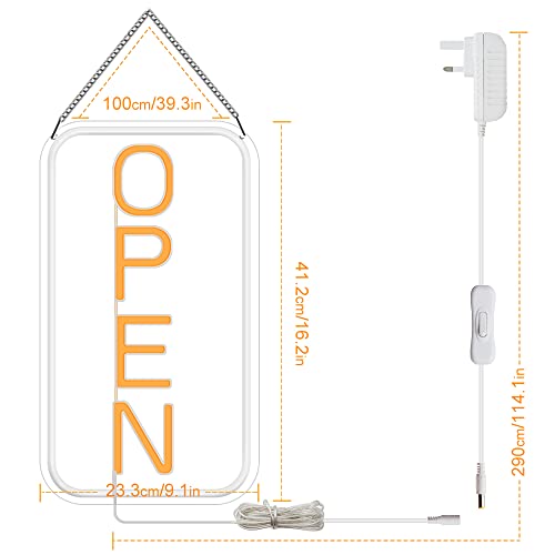16"X 9" Led Neon Open Sign For Business, Ultra Bright Lighted Sign Open, Electric Light Up Sign For Stores, Restaurants Offices Retail Shops Window Storefronts #TOP1