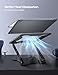 LOXP Adjustable Laptop Stand for Desk, Metal Foldable Laptop Riser, Ventilated Cooling Bracket, Ergonominc Computer Notebook Stand for Desk Compatible with 10-15.6“ Laptops