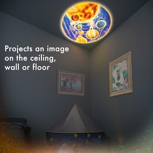 Image of Projectables Six Image LED Plug-In Night Light, Light Sensing, Auto On /Off, Projects Solar System, Earth, Moon, Safari, Aquarium, and Coral Reef on Ceiling, Wall, or Floor 13347