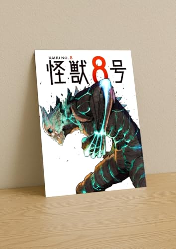 Image of NIJUKA Anime Printed A4 Size Metal sheet Poster For Home And Room Decoration | For Anime Art Fans Boys And Girls (Kaiju No 8 Poster)