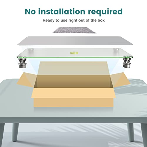 Image of Nelyrho 16''x 12'' Glass Resin Leveling Table for Epoxy Resin, with Silicone Mat, Epoxy accessories