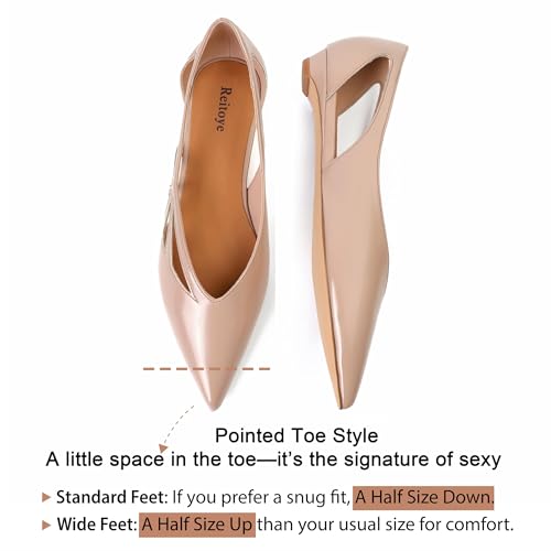 Image of Reitoye Flats for Womens Closed Pointed Toe Ballet Flat Comfortable Dressy Work Slip On Casual Shoes Womens Flats