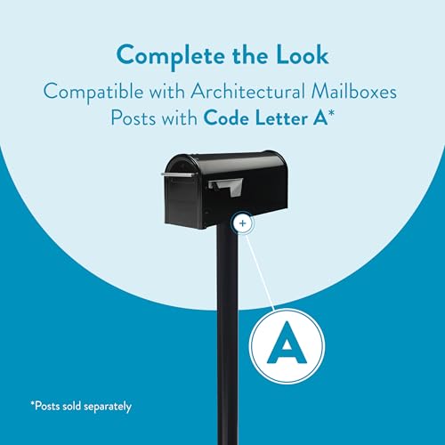 Architectural Mailboxes Franklin FM110BEC - Cassetta Postale Per Montaggio Su Paletto, Colore: Nero Con Dettagli Argentati - 5