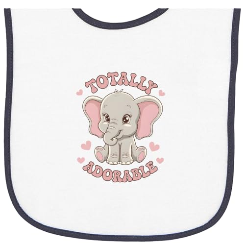 inktastic Totally Adorable Baby Elephant Baby Terry Cloth Bib