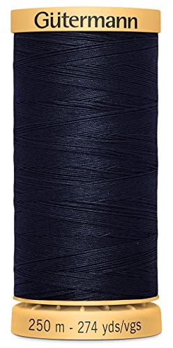 Hilo de algodón natural Gutermann 273 yardas carb miniatura 1